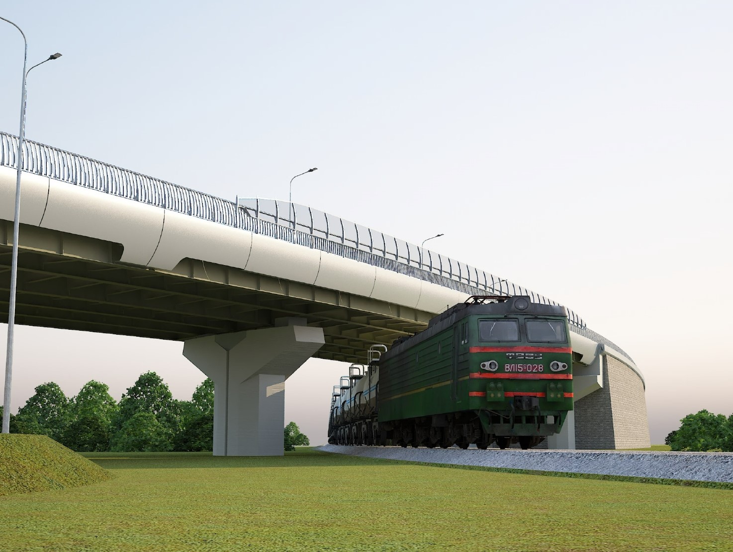 Строительство двухуровневой развязки в створе Порховской ул.